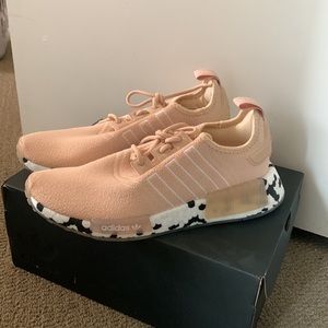 Adidas NMD R1 Speckle Athletic Shoe - Halo Pink